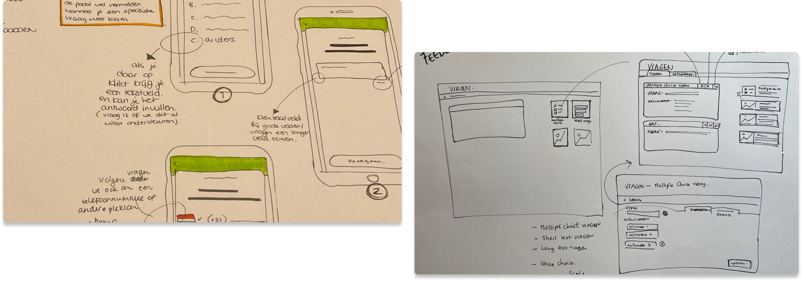 Schets feedback feature