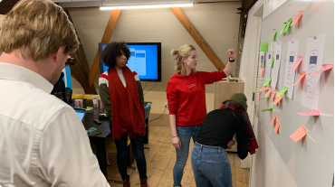 Foto van een brainstormsessie