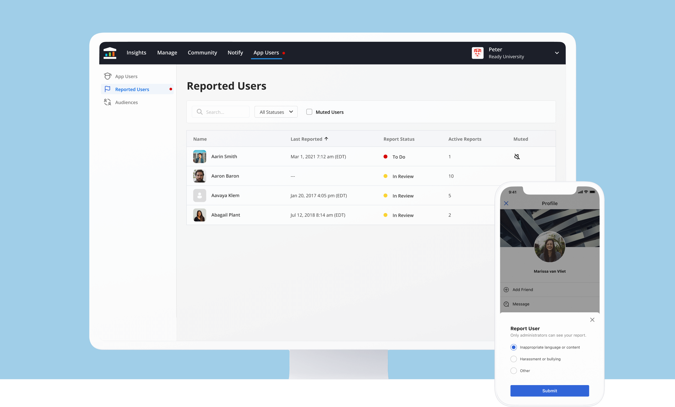 Report-User-Plaat